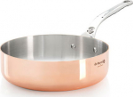 De Buyer Prima Matera Saut&eacute; Pan Copper/steel 24cm straight ind