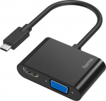 Hama 2in1 - Videoadapter - USB-C male to HD-15 (VGA)