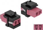 Delock - Modular input - LC x 2 - Schwarz, violett (86721)