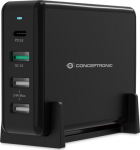 Conceptronic OZUL01B 4-Port 65W USB-PD Charger