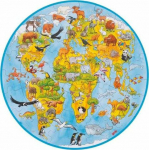 Goki Puzzle wooden for children - World XXL , montessori toy