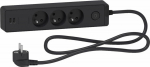 Schneider Electric Odace surge protection power strip 3 jack 1.5 m czarna (ST933U1B)