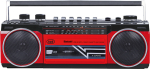Trevi BT Radio Recorder, Cassette player/recorder with automatic recording level and autostop function, 4 band radio MW/FM/SW1-2, USB/SD inputs with playback of MP3 files, Wireless connection to listen to wireless music from Smartphone and Tablet, Red