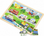 Viga 51462 Puzzle on the pad 24 elements - vehicles in the city