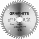 Graphite Circular saw blade (Circular saw blade, widiowa, 165 x 1.5 x 2.6 x 20 mm, 48 teeth)