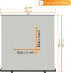 walimex pro Roll-up Panel Background 210x220cm grey