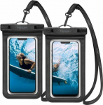 Spigen Waterproof universal case Spigen A601 Universal Waterproof Case Black [2 PACK]