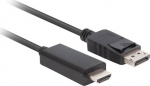 Lanberg | DisplayPort to HDMI Cable | CA-DPHD-11CC-0010-BK | DisplayPort Male | HDMI Male | DP to HDMI | 1 m