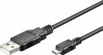 MicroConnect USB A to USB Micro B cable, Version 2.0, Black, 5m USB2.0