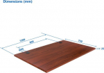 Up Up Table top M Dark Walnut, 1200x750x25mm (Laminated particle board)