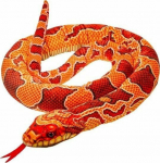Beppe Red-orange snake mascot 180cm