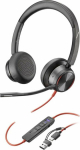 HP Poly Blackwire 8225 Wired Headphones Sort