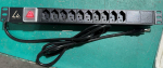 Lanview 19" rack mount power strip, 10 port Swiss T13 10A, with