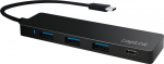 2Direct LogiLink Ultra-slim USB-C 3.1 hub Sort