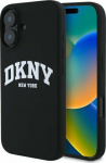 DKNY DKNY DKHMP16SSNYACH iPhone 16 6.1'' czarny/black hardcase Silicone White Printed Logo MagSafe