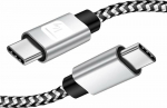 Kabel USB Techly USB-C - USB-C 2 m Black and gray (ICOC MU2CC-020-AL)