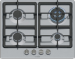 BOS Bosch Serie 4 PGH6B5K90 hob Stainless steel Built-in 60 cm Gas 4 zone(s)