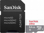 SanDisk Ultra - Flash memory card (adapter, microSDHC till SD included) - 64 GB - Class 10 - mikroSDXC UHS-I