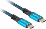 Kabel USB Lanberg USB-C - USB-C 1.2 m Black and blue (CA-CMCM-45CU-0012-BK)