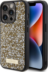 Guess Rhinestone Metal Logo Case for Apple iPhone 15 Pro