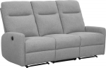 Recliner sofa KATY 3-seater, electric, lighy grey