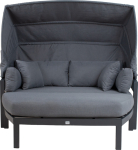 Sofa TOMSON with canopy, dark grey