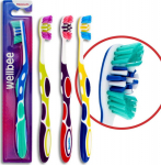 WELLBEE Adult medium hardness toothbrush (blister 5) - mix colors 1szt