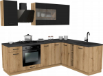 Maruś KITCHEN FURNITURE VARIO SET 240X180CM Z4 CZARNY/EVOKE BLAT DISTRICT BEZ AGD