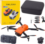 LEANToys Dron D6 PRO Dual Camera HD lights LED Orange