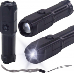 Lean Flashlight Flashlight LED Control Zoom 3 Lighting Modes Charging USB Czarna LEAN
