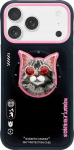 Case Nimmy Glasses Cool Cat MagSafe do iPhone 17 Pro black and pink