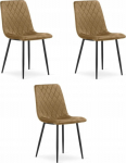 Leobert Krzesło TURIN - brown velvet / black legs x 3