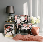 Ottoman LA PERLA D35xH42cm, floral