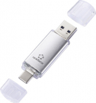 Renkforce RF-USBOS-230 USB-Stick 64 GB Silber RF-6688140 USB-A, USB-C&reg; (RF-6688140) - 64 GB