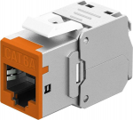 Wentronic Keystone Module RJ45 CAT 6A, STP, Slim, orange, or
