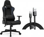 Armchair SENSE7 Spellcaster black and blue fabric + kabel usb