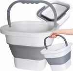 ExtraLink Black Forest | Portable travel bucket | 17L, Silicone folding bucket, Camping