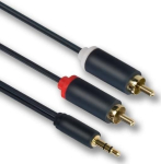 Mercodan PRO Minijack-RCA 2.0m, ULTRA, SOFT, 3.5mm - 2x Phono