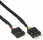 InLine USB 9 pin - USB 9 pin, 0.4m, Czarny (19995D)