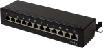 Logilink Patchpanel Tisch/Wand Cat.6 STP 12 Ports, schwarz