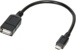 Logilink USB Kabel A -> micro B Bu/St 0.20m sw OTG