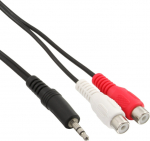 Kabel InLine Jack 3.5mm - RCA (Cinch) x2 3m czarny (89941C)
