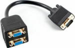 Lanberg splitter VGA->VGA x2, 20cm (AD-0020-BK)