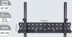 Vivolink Wall mount large tilt up to, VESA 600x400