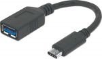 MANHATTAN USB-C Kabel C-Stecker - A-Buchse 12cm USB 3.1 Gen1