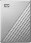 Western Digital WD My Passport Ultra WDBFTM0040BSL - Hard disk - encrypted - 4 TB - extern (portable) - USB 3.0 (USB-C Contact) - 256 bit AES - silver