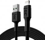 Green Cell KABGC12 lightning cable 2 m Black
