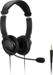 Ken Kensington Classic Wired Headset, 3.5 mm jack, Black