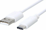 Kabel USB C-Tech USB-A - USB-C 1 m White (CB-USB2C-10W)