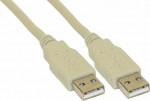 Cable USB InLine USB-A - USB-A 2 m White (34318H)